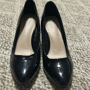 Kelly and Katie black 2” heels size 8 warn but in good condition